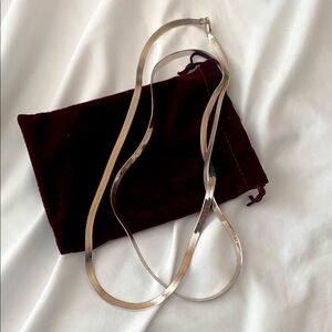 Herringbone Sterling Silver 36” Necklace